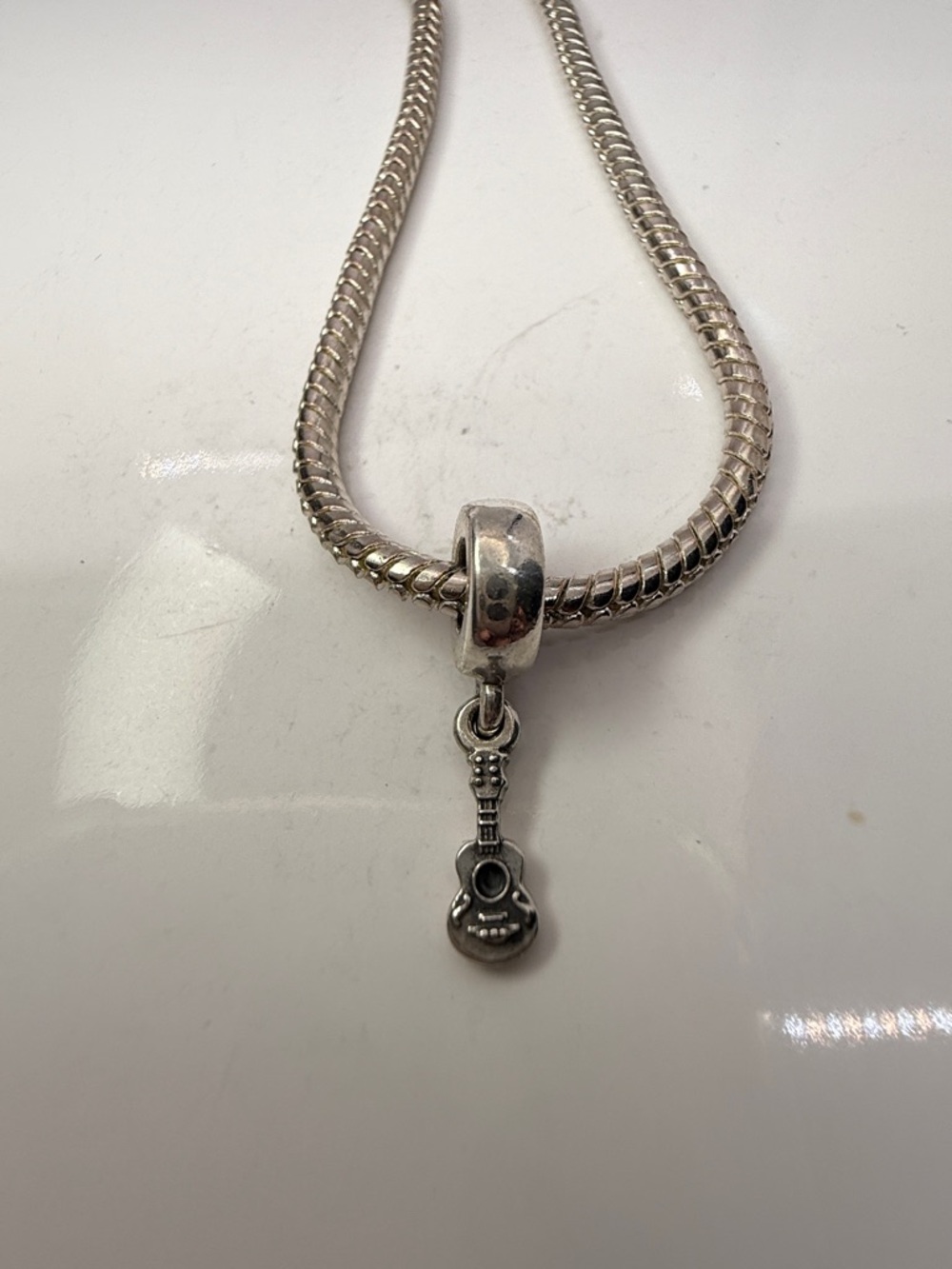 Pandora Retired Guitar Dangle Charm 790408 S925 ALE Sterling Silver - Picture 4 of 4
